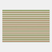 Rood, wit, groen met Kerstmis geïnspireerde strepe Inpakpapier Vel (Voorkant 2)