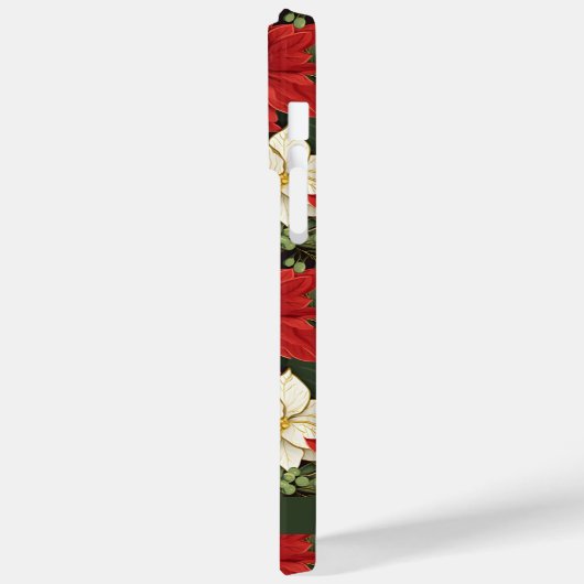 Rood wit groen poinsettia bloemen patroon Case-Mate iPhone case (Achterkant / Links)