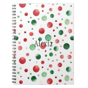 Rood Wit Groen Stippen Kerstmis Notitieboek