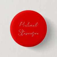 Rood wit handgeschreven minimalistisch Jouw naam