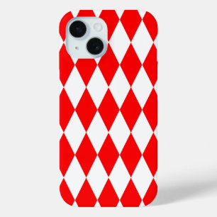 Rood Wit Harlequin Diamonds Checkers Ontwerp