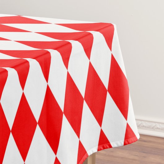 Rood Wit Harlequin Diamonds Checkers Ontwerp Tafelkleed