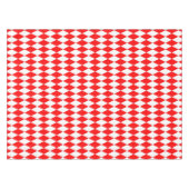Rood Wit Harlequin Diamonds Checkers Ontwerp Tafelkleed (Voorkant (Horizontaal))