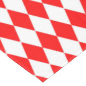 Rood Wit Harlequin Diamonds Checkers Ontwerp Tafelkleed (Gekanteld)