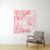 Rood-wit Hart Bedrukking Wandkleed (In Situ (horizontaal))