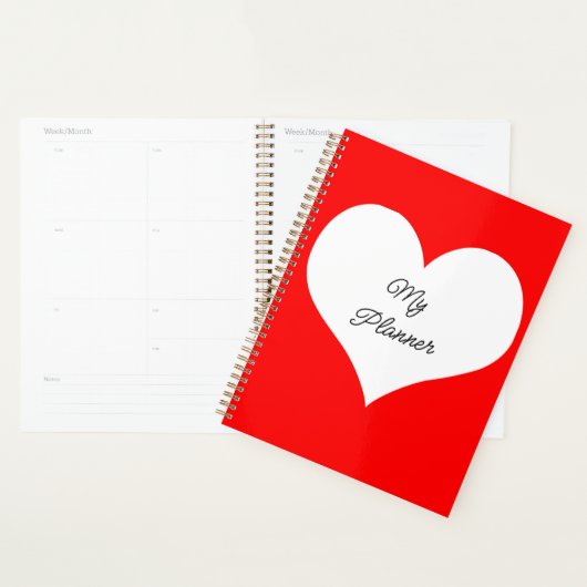 Rood wit hart planner (Display)