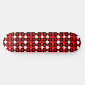 Rood-Wit Hartpatroon Skateboard (Horizontaal)