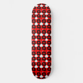Rood-Wit Hartpatroon Skateboard (Voorkant)