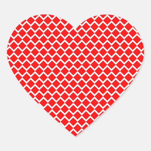 Rood-wit Hartsticker Hart Sticker (Voorkant)