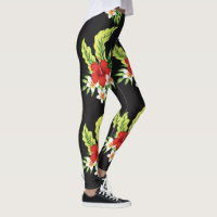 Rood & Wit Hawaiiaans Hibiscus Patroon