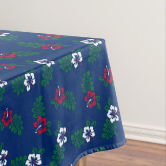 Rood & Wit Hibiscus Tafelkleed