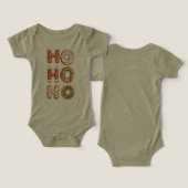 Rood Wit Ho Ho Ho Gingerbread Cookie Kerstmis (Ontwerp Voorkant & Achterkant)