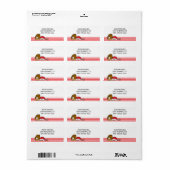 ROOD Wit Honkbal team apparatuur Etiket (Full Sheet)