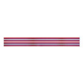 Rood wit, horizontaal strepes modern patroon grosgrain lint (Voorkant)