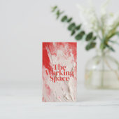 Rood wit Impasto schilderstijl Visitekaartje (Staand voorkant)