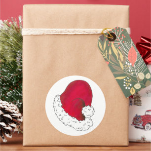 Rood Wit Kerst Santa Vader Kerst Pet Ronde Sticker
