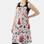 Rood wit kerst Schort (Insitu)