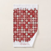 Rood Wit Kerst Snoep Patroon#13 ID1009 Bad Handdoek (Handdoek)