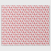 Rood wit kerstboom Kilt Pattern Cadeaupapier (Vlak)
