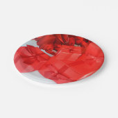 Rood wit kerstcadeaupapier Borden Papieren Bordje (Gekanteld)