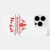Rood Wit Kerstmis Gepersonaliseerde familienaam Case-Mate iPhone Case (Achterkant (horizontaal))
