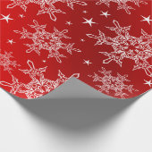 rood, wit, kerstpapier, winter+patte, kwik+xm cadeaupapier (Hoek)