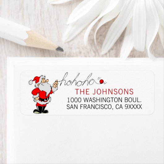 Rood Wit Kerstvakantie Sinterklaas HOHOHO Etiket (Insitu)
