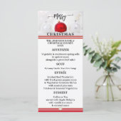 Rood Wit Klassiek Feestelijk Kerstmenu Menu (Staand voorkant)