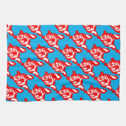 Rood Wit Leuk Frans Bulldog Theedoek (Horizontaal)