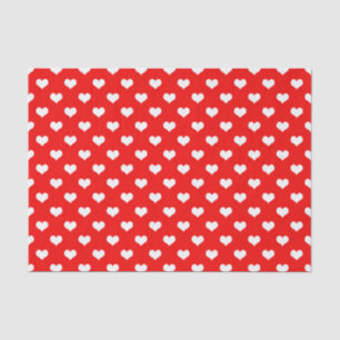 Rood Wit Liefde Hart Patroon Ontwerp Tissuepapier