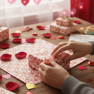 Rood & Wit Liefde Harten Valentijnsdag Tissuepapier