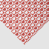 Rood & Wit Liefde Harten Valentijnsdag Tissuepapier (Detail)