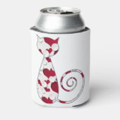 Rood & Wit Liefde Kat Blikjeskoeler (Blikje Achterkant)