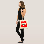 Rood wit Liefde Tote Bag (Voorkant (model))