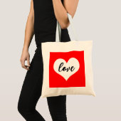 Rood wit Liefde Tote Bag (Voorkant (product))