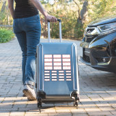 Rood Wit Lijst Gemengde Gast Adresetiketten Sticker (Koffer Insitu)