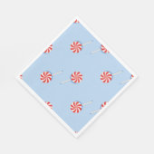Rood & Wit Lollipop Patroon Papier servetten (Hoek)