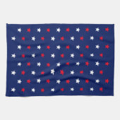 Rood wit marineblauw sterren amerikaans patriottis theedoek (Horizontaal)