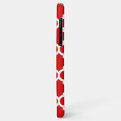 Rood, wit Marokkaans #5 Navy 3 Initiaal monogram Case-Mate iPhone Case (Achterkant/links)