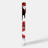 Rood wit meisjes voetballen patroon monogram Case-Mate iPhone case (Achterkant / Rechts)