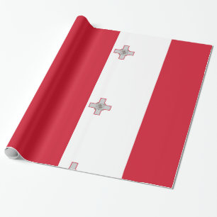 Rood wit met zeehond van Malta Cadeaupapier