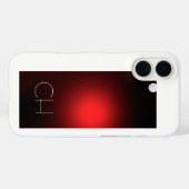 Rood Wit Monogram Eenvoudig Vervangen Voeg de jouw Case-Mate iPhone Case (Achterkant (horizontaal))