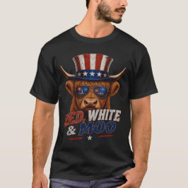 Rood Wit & Moo Hooglandrundershirt - Grappige 4e j T-shirt