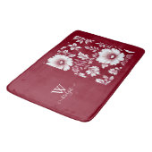 rood & wit  Mooie Tuinbloemen Badmat (Gekanteld)