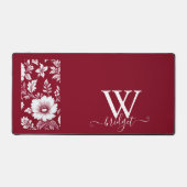 rood & wit  Mooie Tuinbloemen Bureaumat (Voorkant)