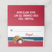 Rood, Wit, Navy Honkbal Bar Mitswa (Buitenkant ongevouwen)