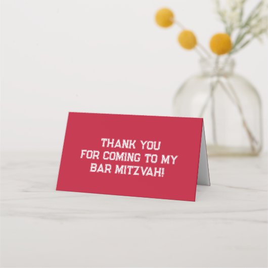 Rood, Wit, Navy Honkbal Bar Mitswa (Achterkant)