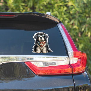 Rood, Wit & Newf Doggo Sticker