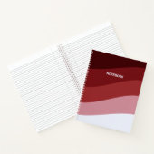 Rood Wit Ombre Wave patroon Notitieboek (Binnen)