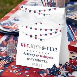 Rood, Wit & Op Komst! 4 juli Baby Shower Bedankdoosjes